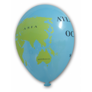 Verdenskort ballon 12"(30 cm) latex ballon